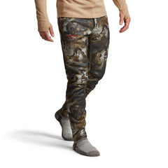 SITKA Gradient Pant waistband close-up shows secure fit for mobility under waders.
