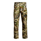 SITKA Traverse pants Subalpine fabric close-up showing recycled stretch for flexible hiking.