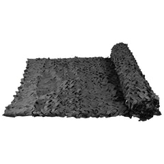 Sitong black camo netting for stealthy cover and vehicle protection.