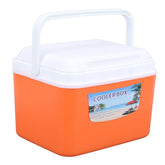 SIXRUN 5L portable cooler box orange with handle, easy carry for camping and picnics.