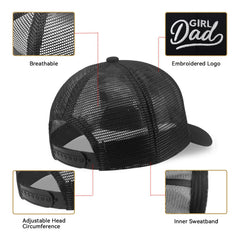 Back of hat showing adjustable buckle strap