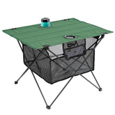 SKIKEN lightweight camping table top view with spacious fabric surface for outdoor meals