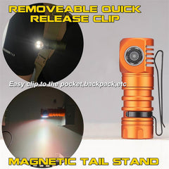 SKILHUNT H200 Mini beam test highlights bright 1600 lumens for outdoor visibility.