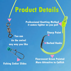 Catfish rig 6/0 circle hook with 30lb line option