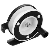 SKISUNO outdoor fishing reel front view showing compact, portable ice fishing design