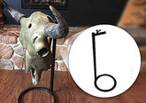 Skull Bracket buffalo table bracket front-view shows sturdy steel support.