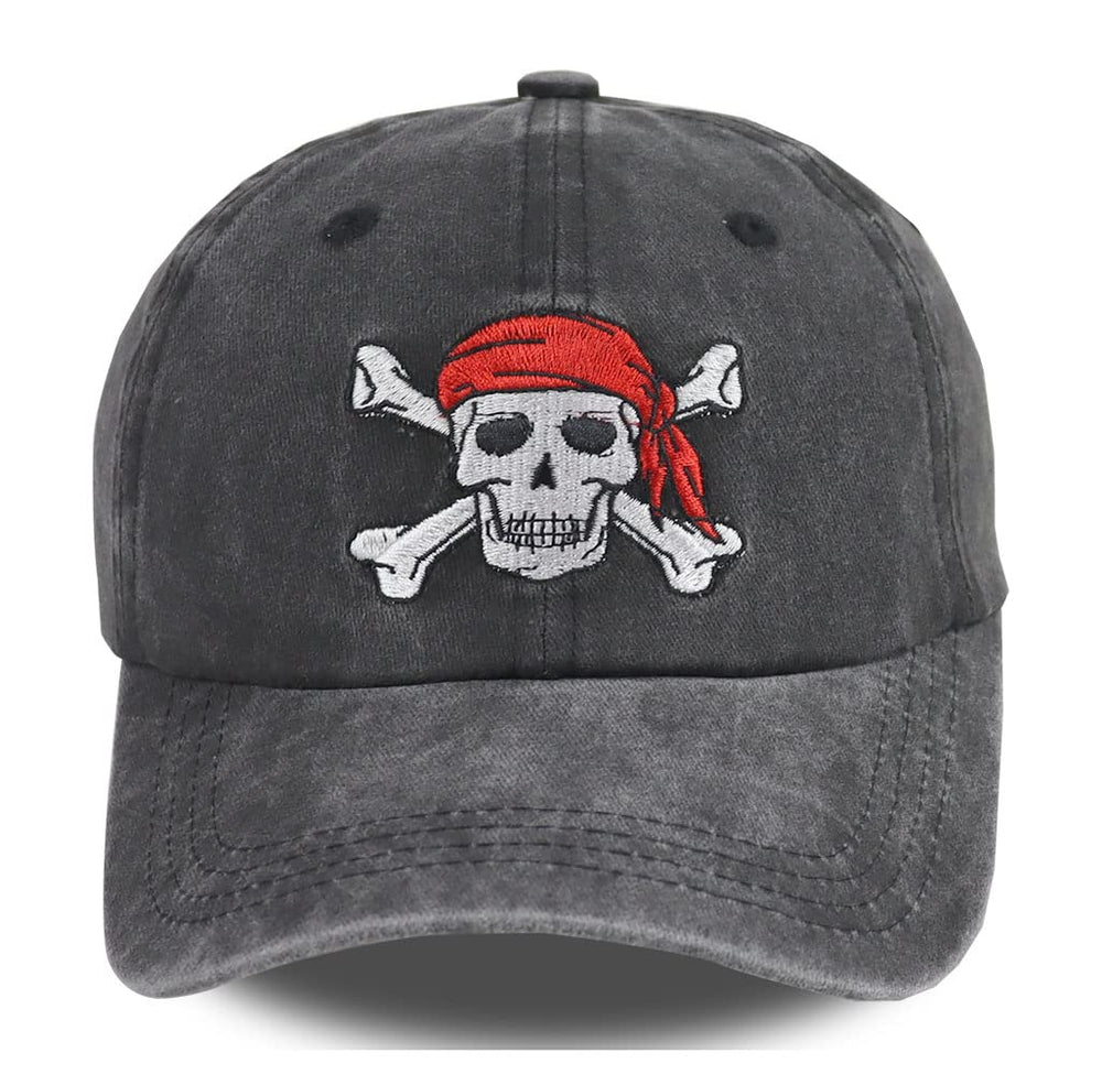 Unisex skull cap with vintage skeleton design for men and women