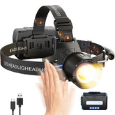 Skyfire rechargeable headlamp 3000 lumens beam for long night hikes and visibility