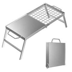 Skyflame folding campfire grill enables quick setup for outdoor meals