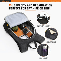 SKYSPER daypack front zip pocket for quick access on the go