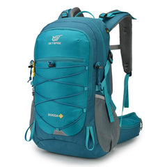SkySPER hiking backpack water-resistant fabric highlights rugged durability for outdoor adventures.
