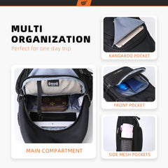 SkySPER sling bag side mesh pocket for water bottle on the go