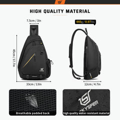 SKYSPER sling laptop bag middle pocket stores tablets securely for on the go reading.