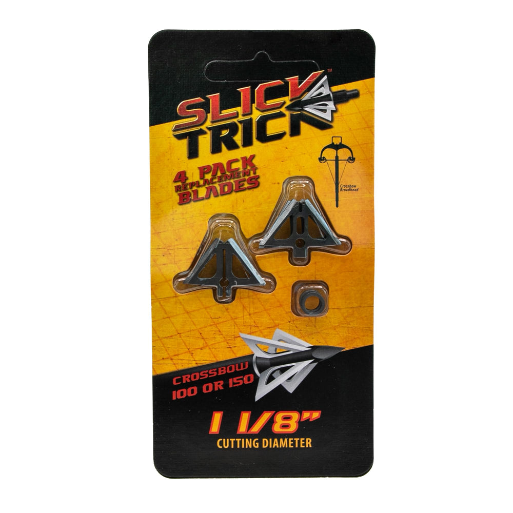 Slick Trick broadhead Xbow blades 100/125 grain four-pack for precision hunting