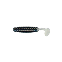 Slider Crappie Grubs in Black/Pearl Glow for versatile jigging and casting