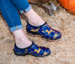 Sloggers Original slip-on garden shoe shown from the side for quick on/off use