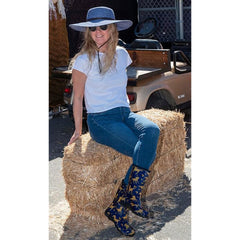Sloggers waterproof garden boots on grass demonstrate mud resistance and easy cleanup
