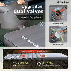 Slow Slog self-inflating sleeping mat with pump sack for easy inflation and customizable firmness