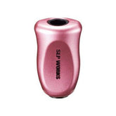 SLPWORKS Daiwa A012 cork steering wheel knob with metallic pink finish for precise grip.