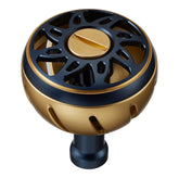 SLPW Navy color aluminum round knob on reel, lightweight and sporty.