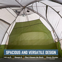 Slumberjack Aspen Grove vestibule storage demonstrates organized gear access