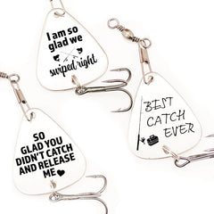 SM Design Best Catch Ever close-up, durable stainless steel keepsake for daily wear.