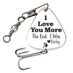SM Design End Lure close-up with engraved stainless steel for lasting appeal