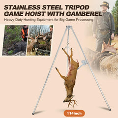 Smarkey deer hanger rack stainless construction highlights rust-resistant durability in harsh outdoor conditions.