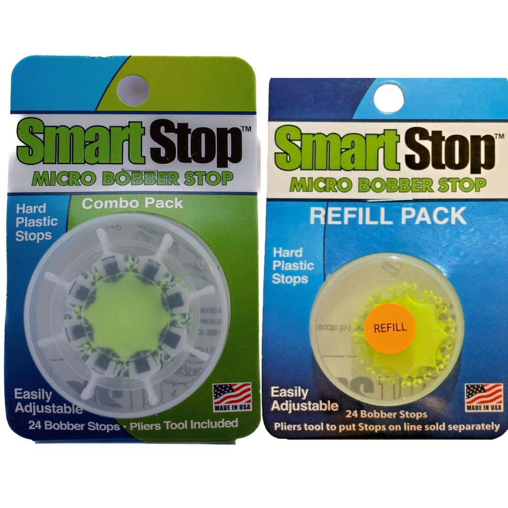 Smart Stop Micro Bobber Stop with Tool and Refill Pack – 48 stops included