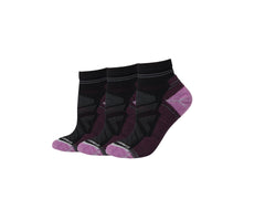Smartwool Hike Light Cushion Ankle Socks front view showing mesh zones for breathable trail comfort.