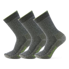 Smartwool men's hike classic edition full cushion 2nd cut crew socks in black offer cushioning for long hikes.