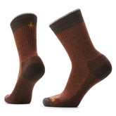 Smartwool Everyday Rollinsville Crew Socks Chestnut front view showing moisture management