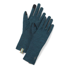 Smartwool Thermal Merino Glove Twilight Blue outer view for warmth.