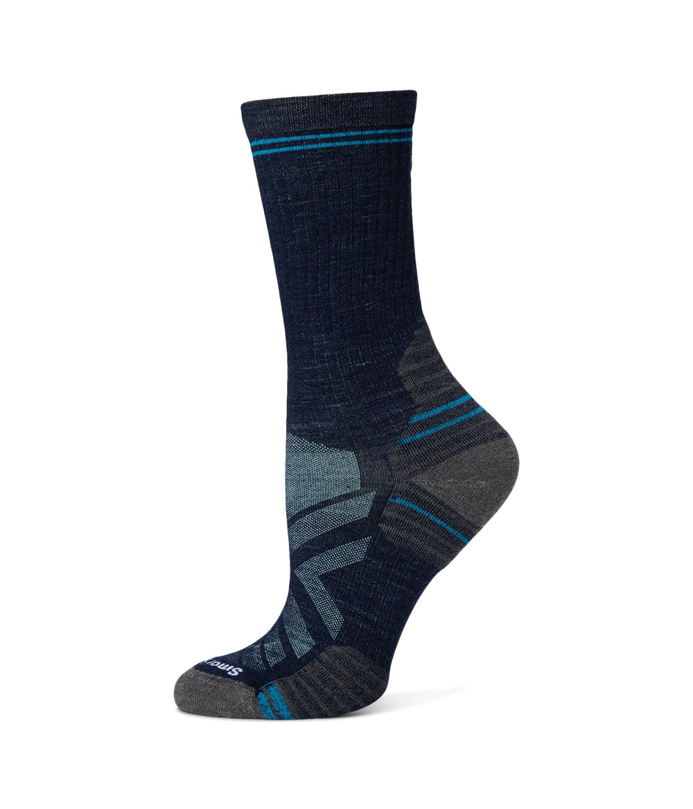 Smartwool women's hike targeted cushion crew socks in deep navy offer moisture management and durable fit
