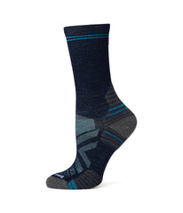 Smartwool women's hike targeted cushion crew socks in deep navy offer moisture management and durable fit