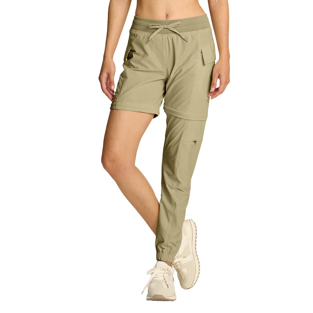 Smawell women's convertible hiking pants full view showcases versatile outdoor wear.