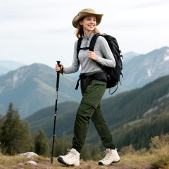 Smawell women's cargo pants with four pockets for secure on-trail storage.