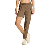 Smawell women's taupe cargo pants convertible legs for versatile outdoor wear.