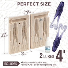 Smedioks lure mold with color and scent customization for environment-specific baits