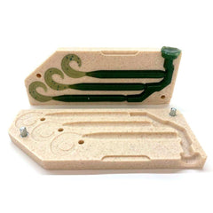 Smedioks Yamamoto Stretch 40 Grub mold close-up highlighting precise 3-cavity design.