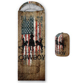 Smell Sunshine cowboy kids sleeping bag front view for camping versatility.