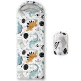 Smell Sunshine kids sleeping bag with Planet Dinosaurs print, ideal for family camping trips.