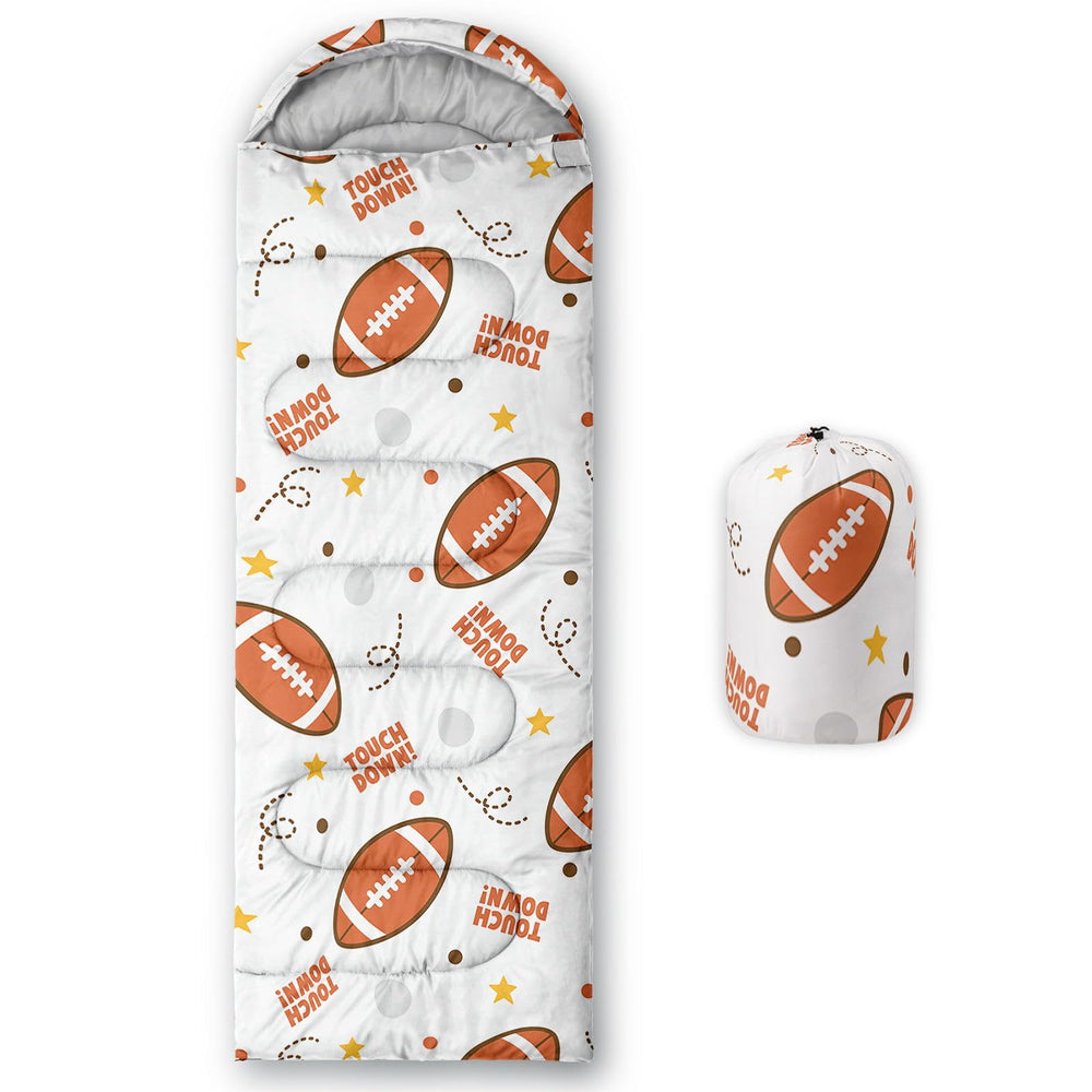 Smell Sunshine Rugby02 kids sleeping bag front view for camping warmth and comfort.