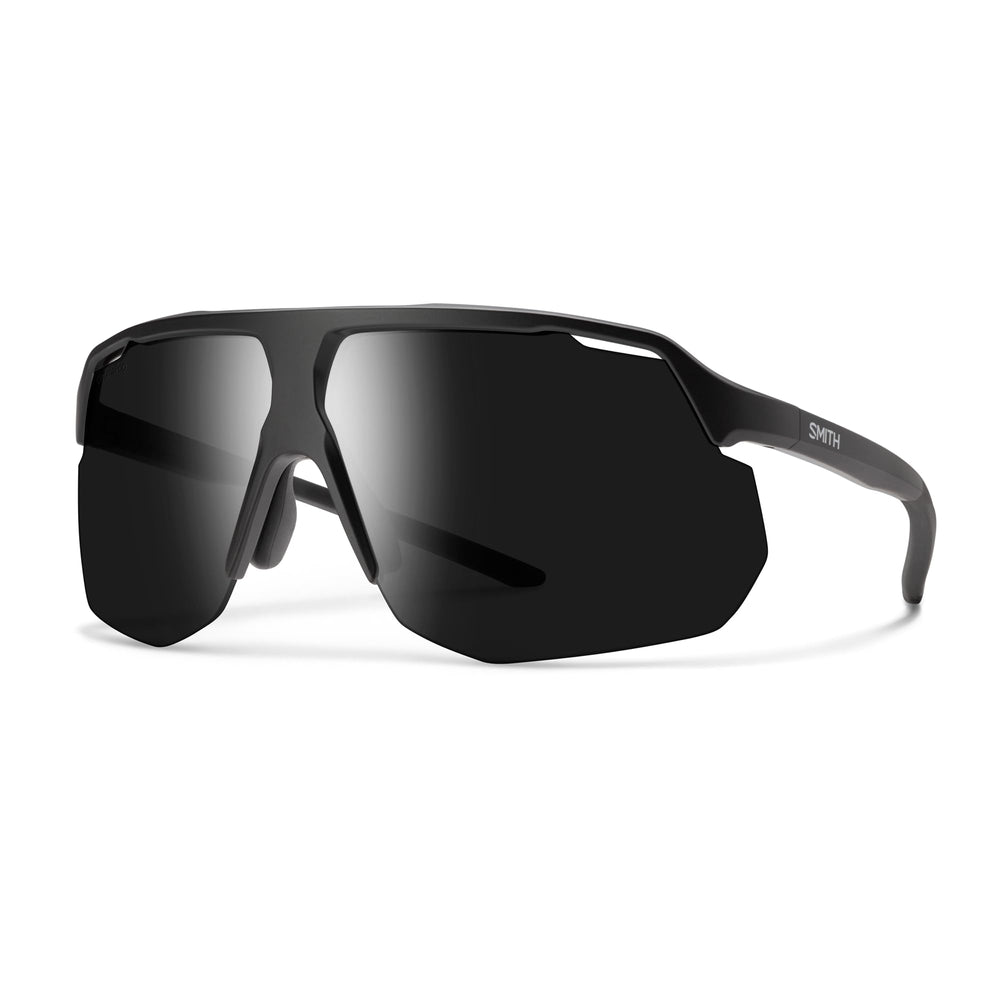 Smith Motive sunglasses with full-coverage design on a rider for protection