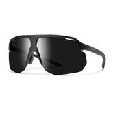Smith Motive sunglasses with full-coverage design on a rider for protection