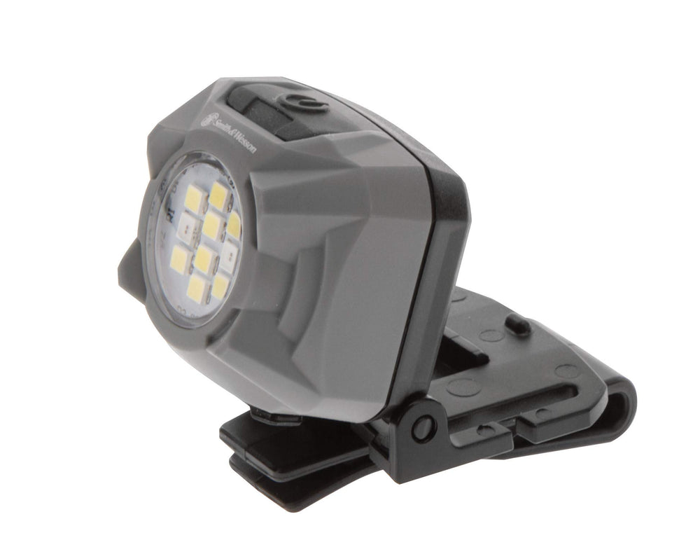 Smith & Wesson Night Guard dual beam headlamp shown in angled view for outdoor lighting