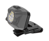 Smith & Wesson Night Guard headlamp worn on the head for hands-free lighting during tasks.
