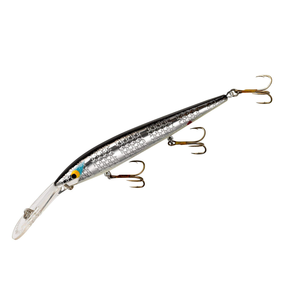 Smithwick Lures Deep Suspending Rattlin Rogue chrome back lure—front view for deep-water cranking