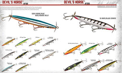 Smithwick Lures Devil's Horse Silver Shiner back prop creating surface chatter to entice wary fish.