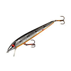 Smithwick Suspending Super Rogue Jr lure chrome body with orange belly for freshwater jerkbait action